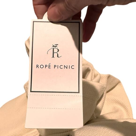 Rope Picnic Cotton Textured Midi Skirt, Ivory Cream Off-White Minimalist, 6 (38) - Picture 2 of 7